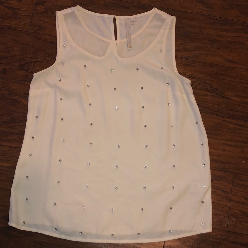 Cream Sleeveless Blouse